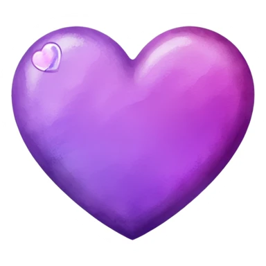 purple heart with a watercolor effect sticker