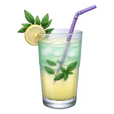 Lavender mint lemonade on ice with a sprig of lavender  sticker