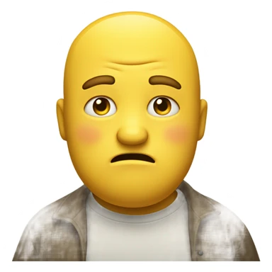 yellow sad fat sticker