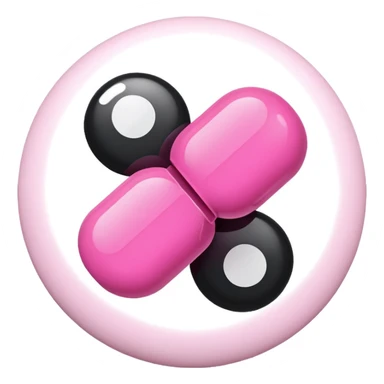 pink and white medication sticker