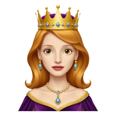 Jessica Chastain, as a queen sticker