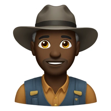 Black farmer sticker