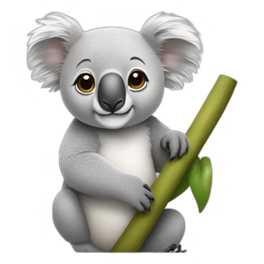 Koala wearing a white taxide sticker