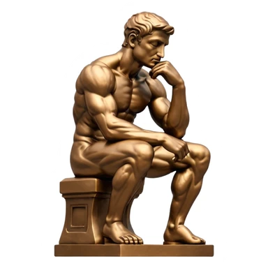 the thinker statue sticker