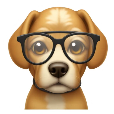 Dog in glasses  sticker