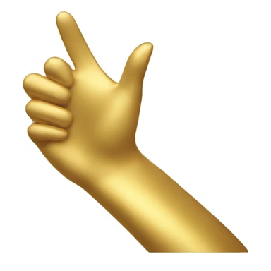 gold girl emoji looking into elbow with other arm pointed up both following a similar horizontal line sticker