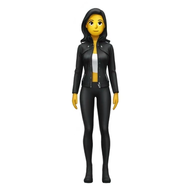 female latex jacket zoomed out sticker