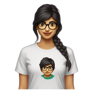 Mia khalifa avec un tee shirt sticker