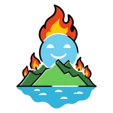 Fire island  sticker