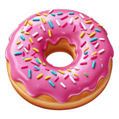 Donut with pink sprinkles sticker