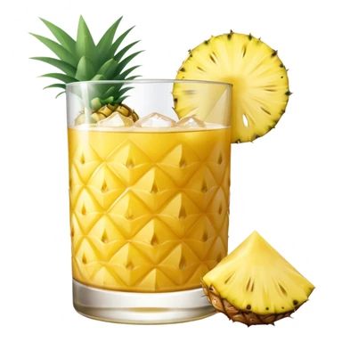 yellow pineapple refresher cocktail sticker