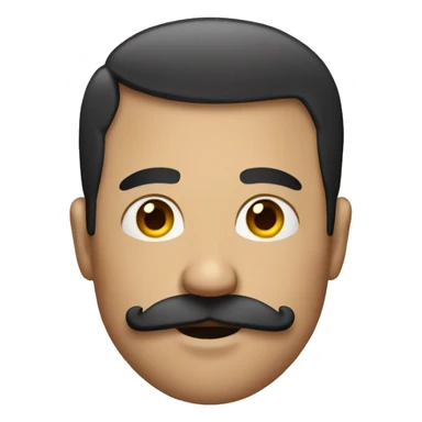 man with mustache and breast sticker