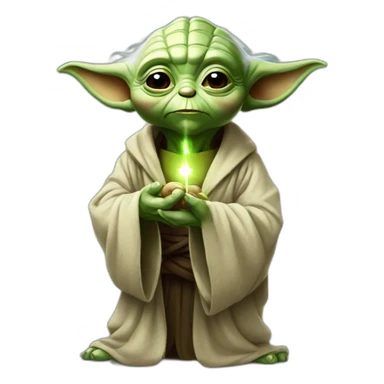 Yoda blowing kisses sticker