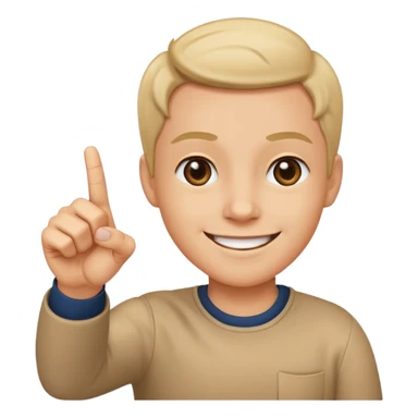 pointing finger towars camera sticker