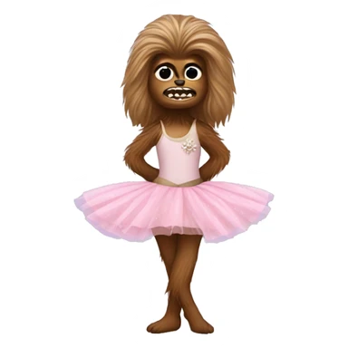 Chewbacca wearing a ballet tutu  sticker