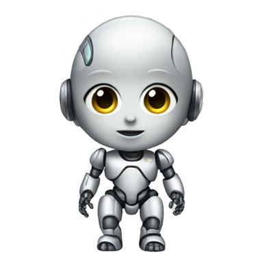 A robot baby sticker