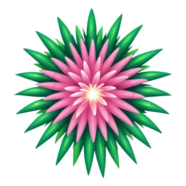 Pink green fireworks  sticker