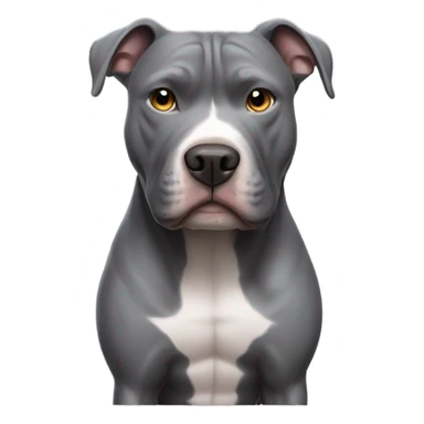 Grey pitbull sticker