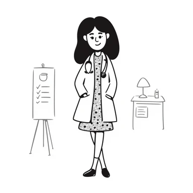 woman doctor sticker