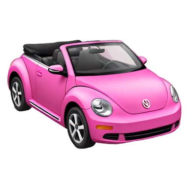 Pink vw new beetle convertible  sticker