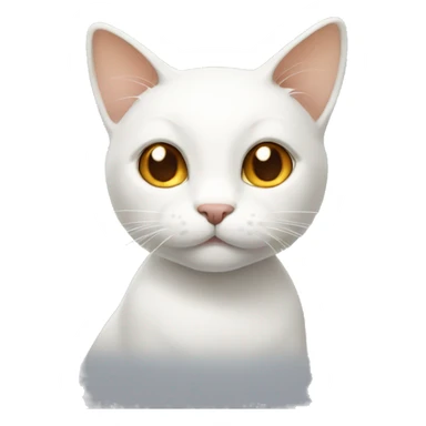 White Cat with caramel color ears and tail sticker