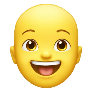 Yellow smiling baby head sticker