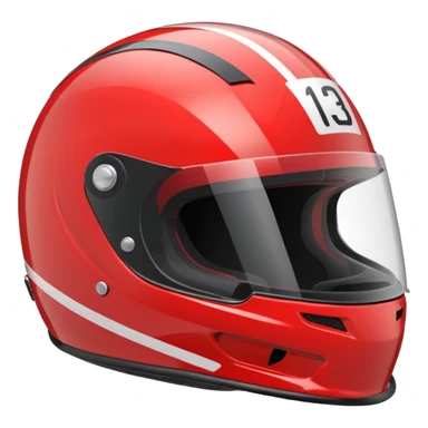 Formula racer helmet red sticker