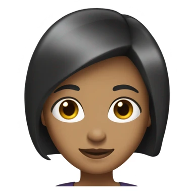 medium tone queen with a bob haircut (black hair) sticker