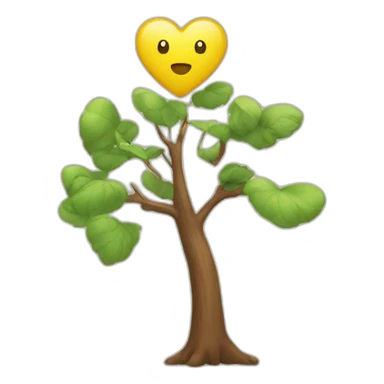 Cœur sur arbre sticker