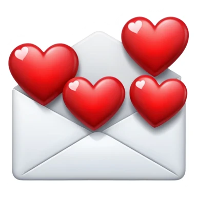 Newsletter with hearts sticker