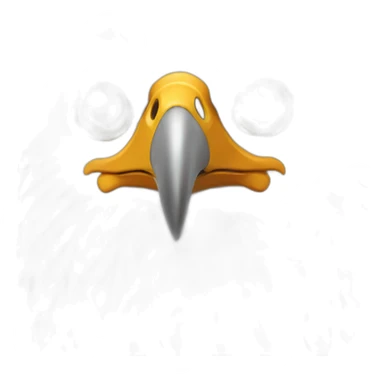 Eagle With orange and white plumage sticker