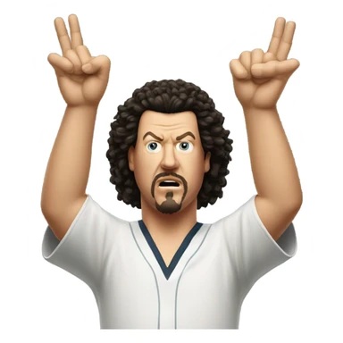 Kenny powers sticking middle fingers up sticker