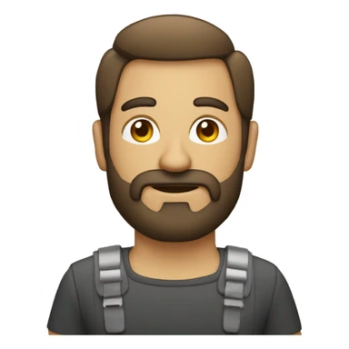 person con barba y copete y computadora sticker