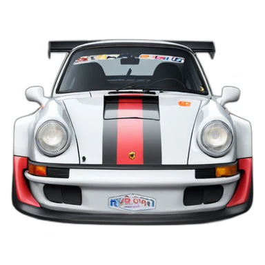 rwb porsche with banner sticker