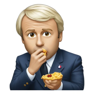 emmanuel macron eating jean marie le pen sticker