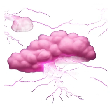 Pink detailed thunderstorm sticker
