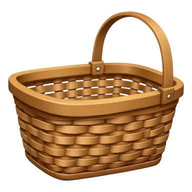 empty wicker basket sticker