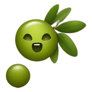 an olive on an olive sticker