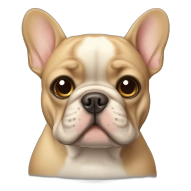 tan french bulldog sticker