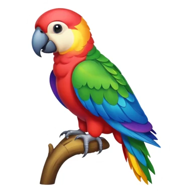Rainbow parrot  sticker