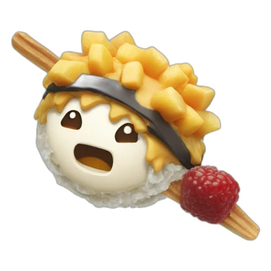 Naruto qui mange une glace sticker