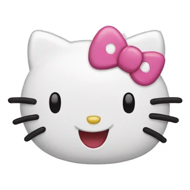 Laughing hello kitty sticker