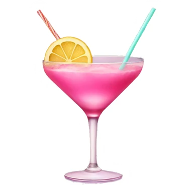 pink cocktail sticker