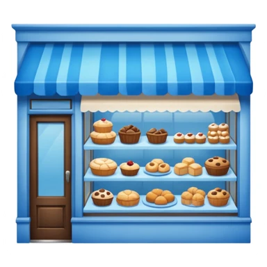 blue bakery store sticker