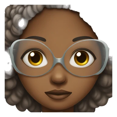 african american girl with under eye mask sticker