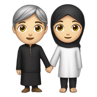 Kim Taehyung Who holds the hand of a Muslim woman sticker