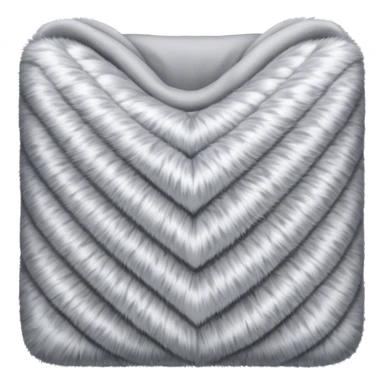 Silver fur blanket square sticker