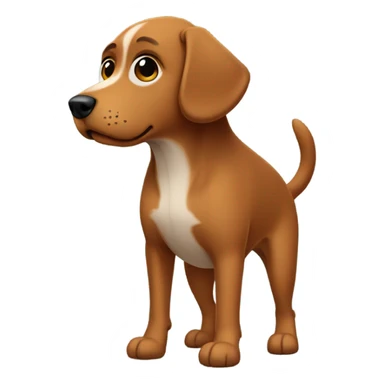 Brown dog with his hands in his pockets standing on his two feet sticker