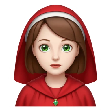 Handmaid woman with brown hair and green eyes sticker