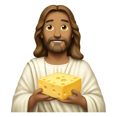 Jesus with cheeses sticker